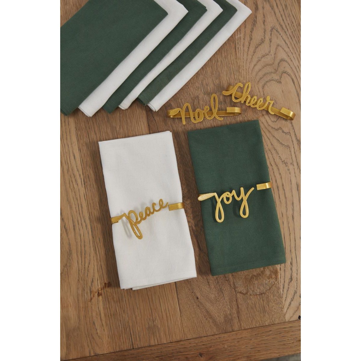 Gold Holiday Napkin Holder