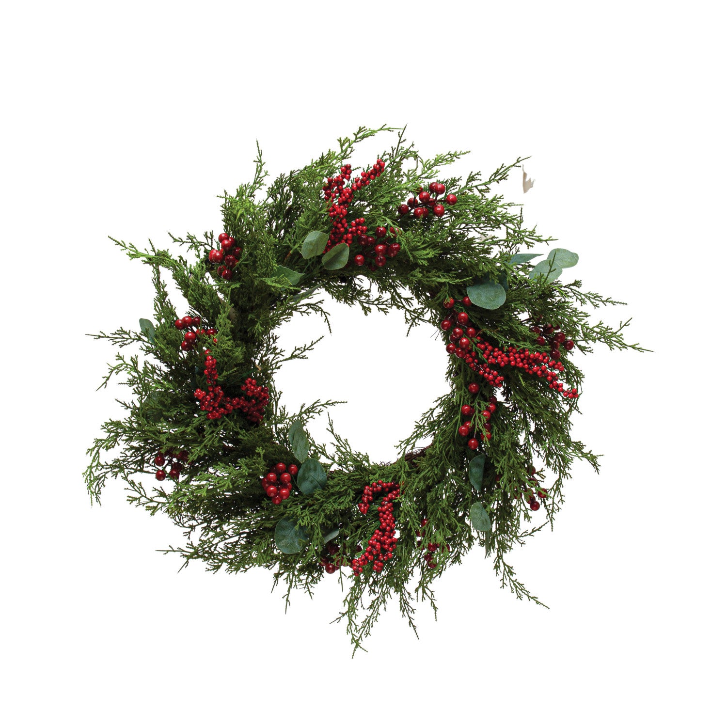 Cedar & Eucalyptus Wreath Red Berries