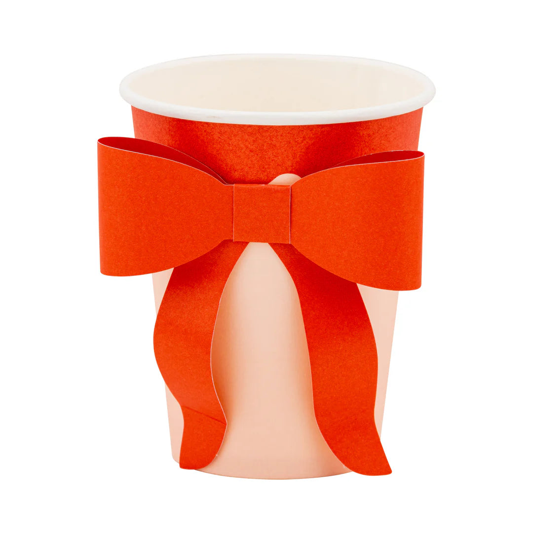 Red and Pink Cup with Bow
