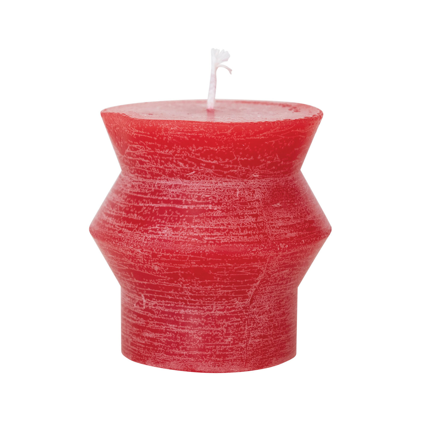 Small Red Geometric Candle