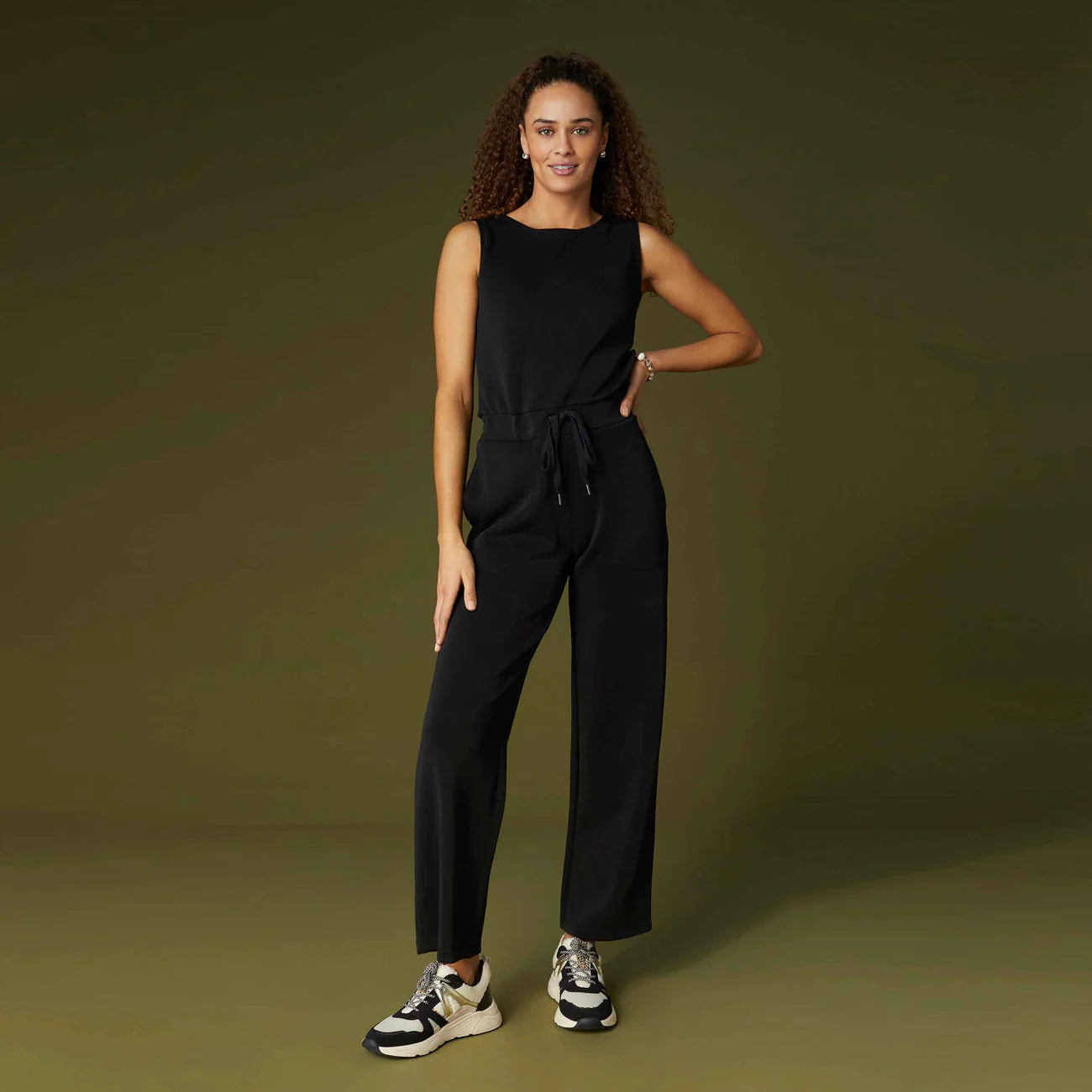 Hilarie Super Soft Romper - Black