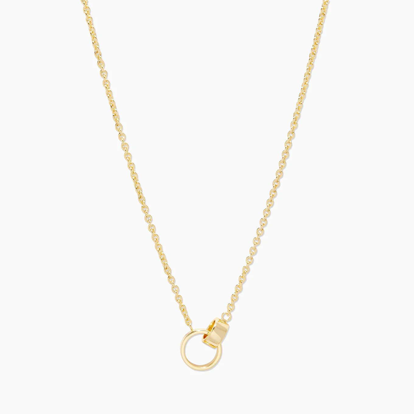Rose Interlocking Necklace Gold
