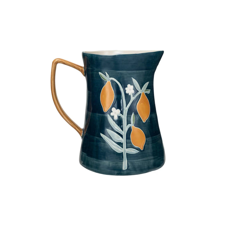 Lemon Stoneware Pitcher