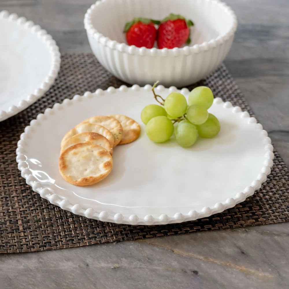 Beaded Pearl Melamine Salad Plate