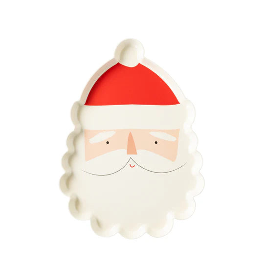 Santa Head Melamine Platter