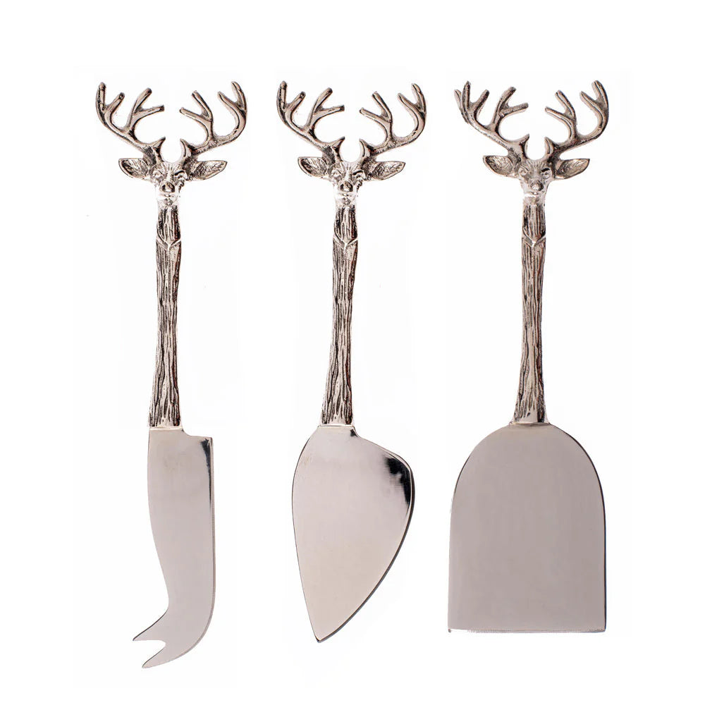 3 Cheese Knife Set - Stag