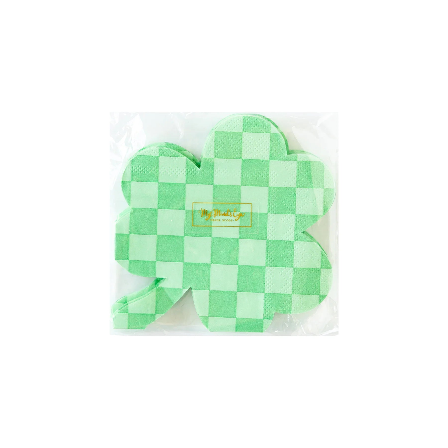 Checked Shamrock Napkins