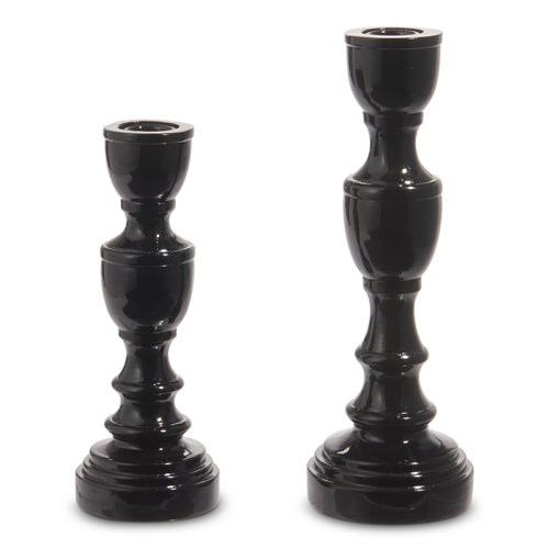 Shiny Black Candlesticks