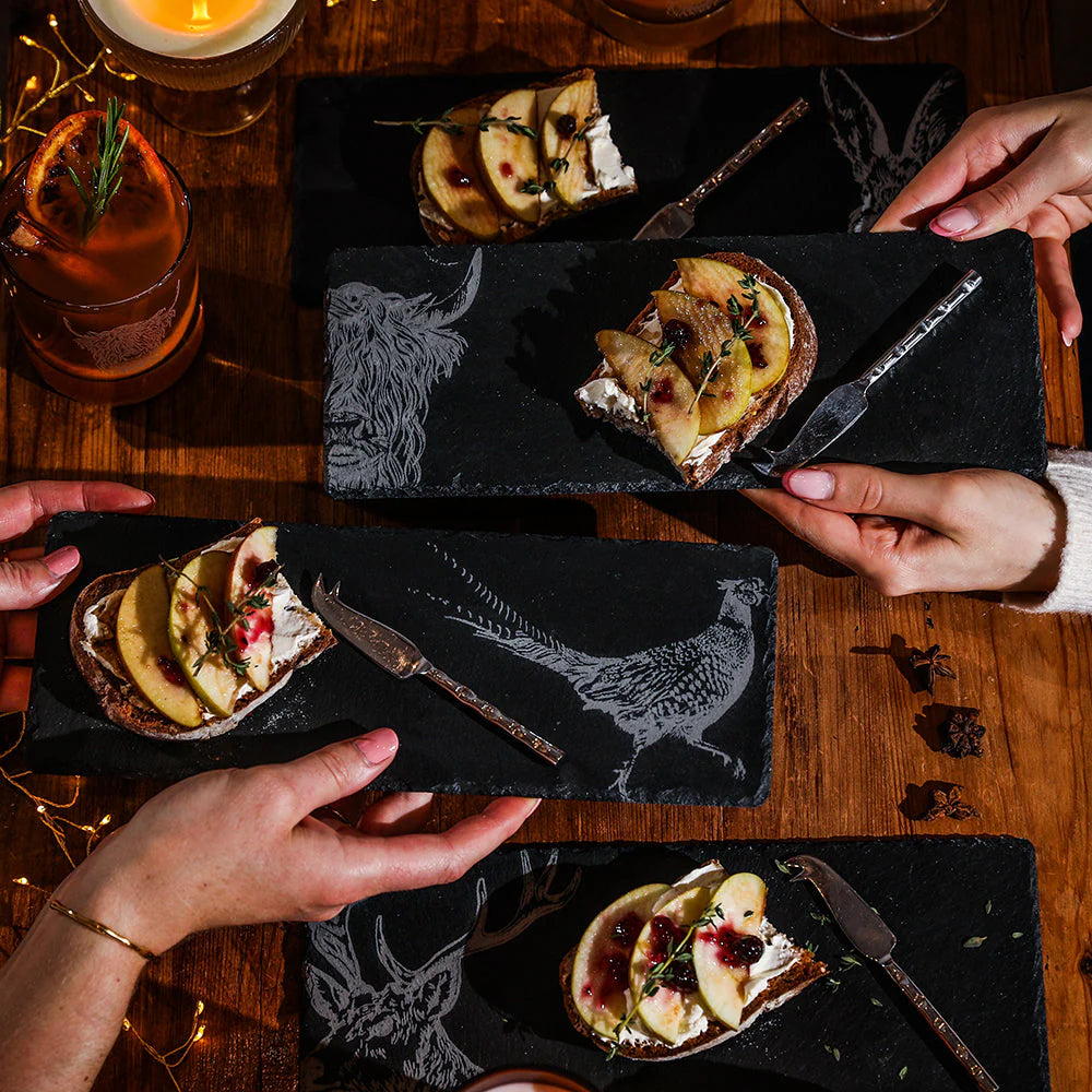 Owl - Mini Slate Cheese Board & Knife Set