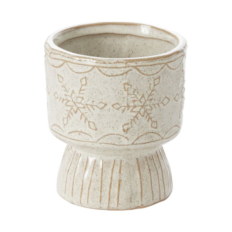 Snowflurry Footed Pot Small