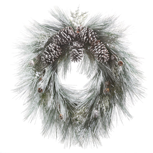Snowy Pine Needle Wreath