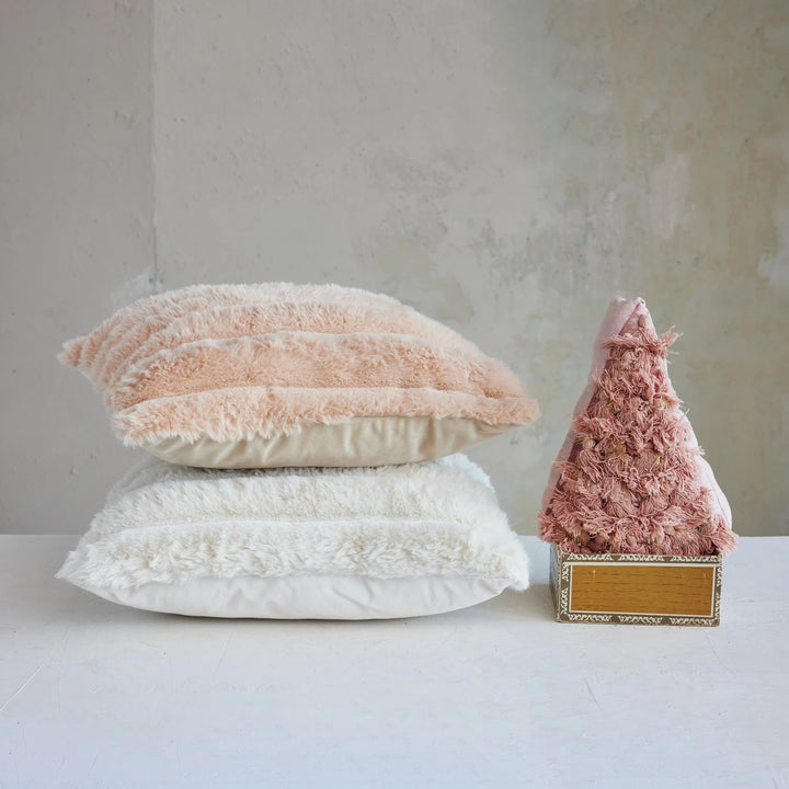 Square Faux Fur Pillow 18"