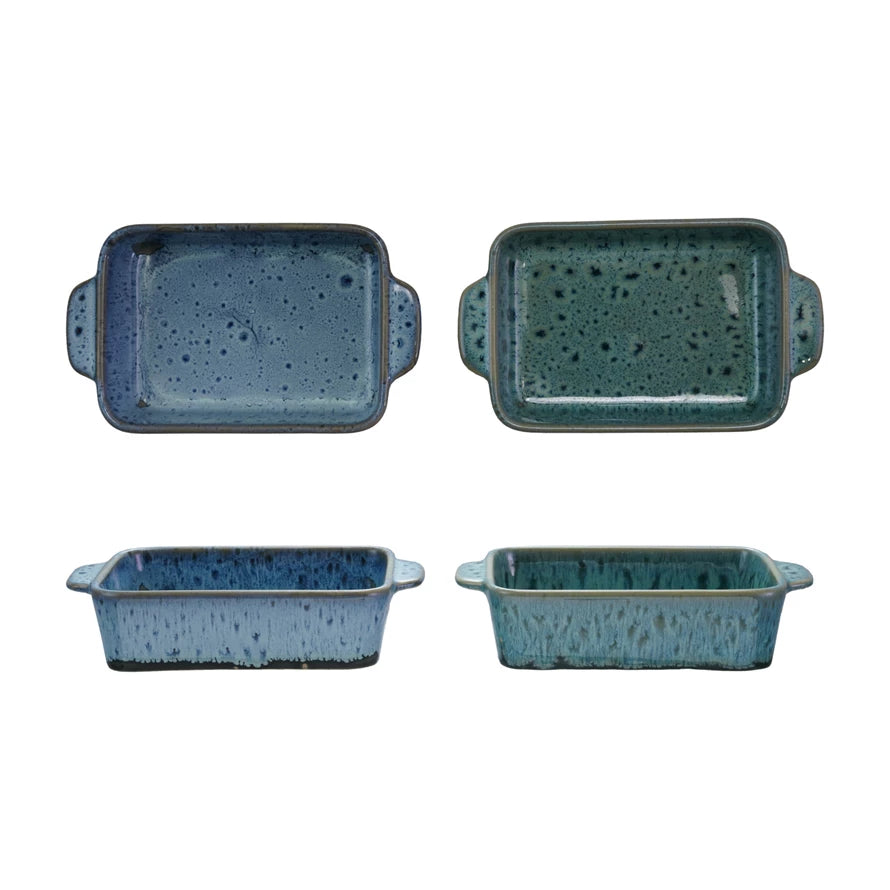 Blue Stoneware Baking Dish