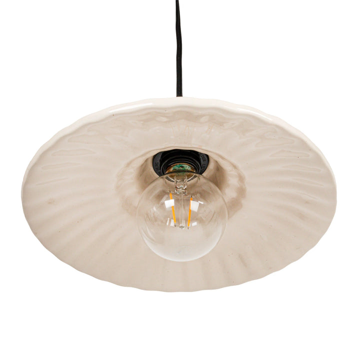 Ceramic Pleated Pendant Lamp