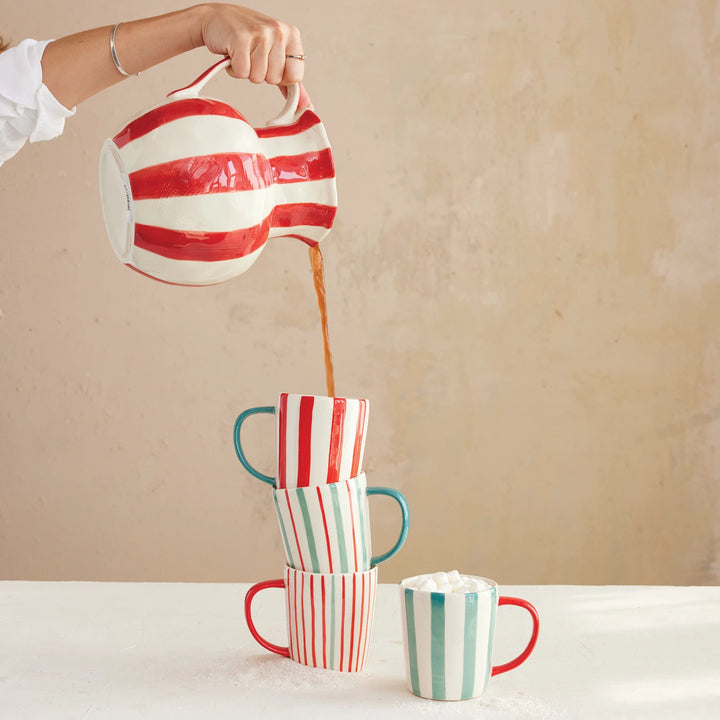 Red Striped Pitcher