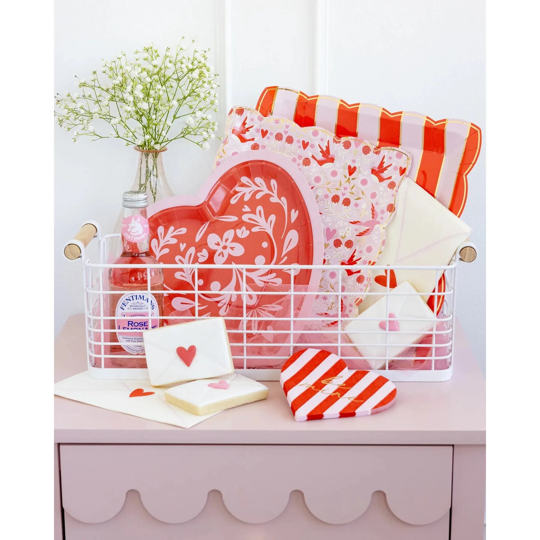 Love Birds Striped Plate