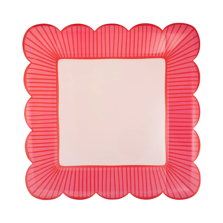 Striped Edge Square Plate