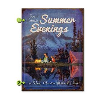 Summer Evenings - Vintage Sign