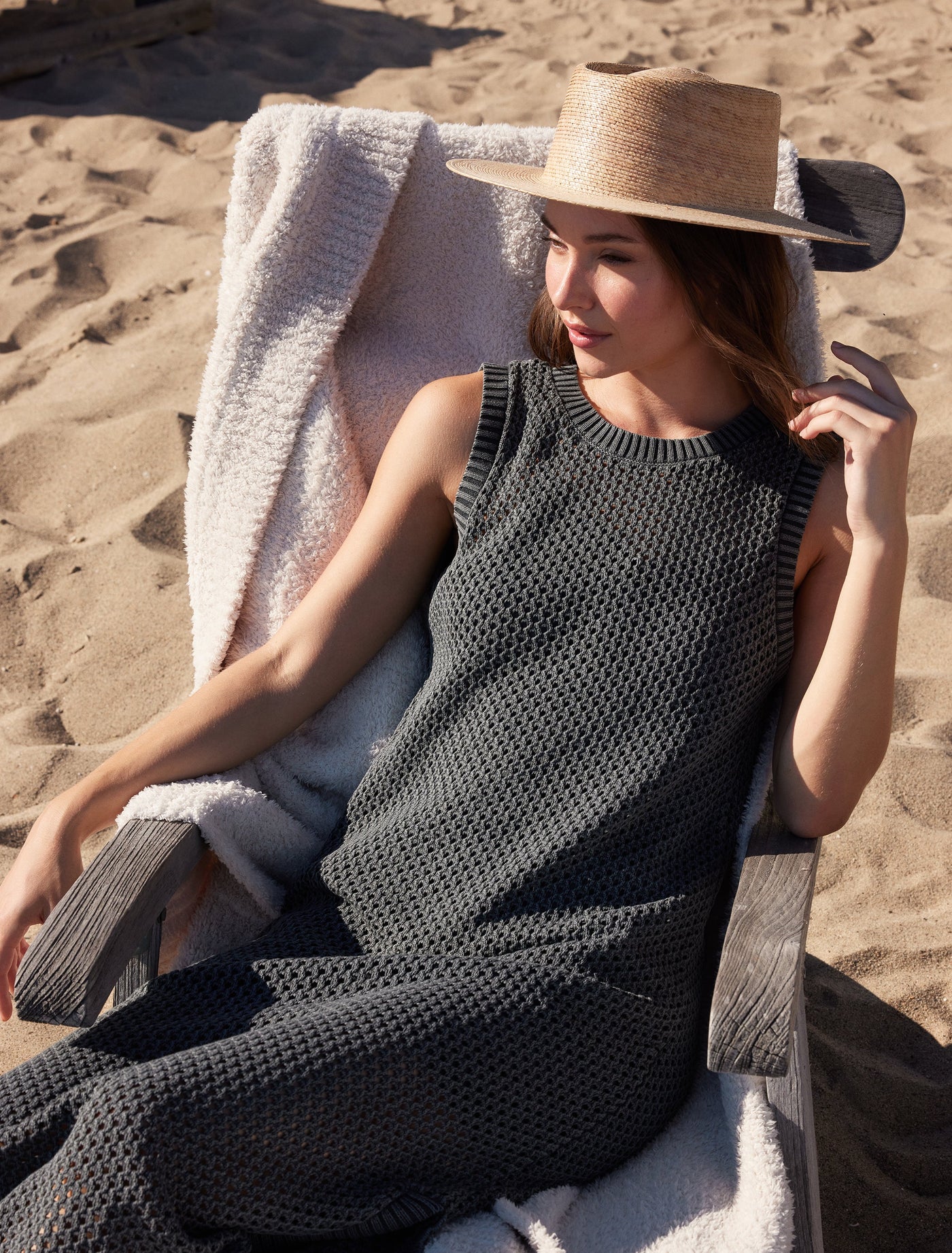 Sunbleached Beach Dress - Faded Black