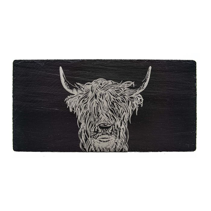 Slate Serving Tray - Highland Cow