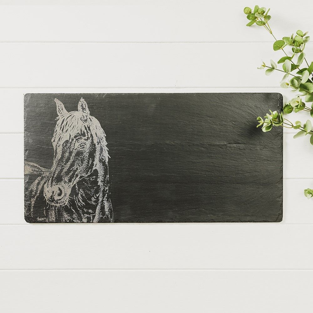 Slate Serving Board- Horse Portrait