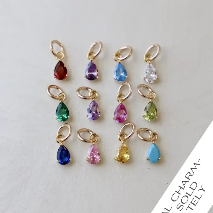 Katie Waltman Teardrop Birthstone Charm