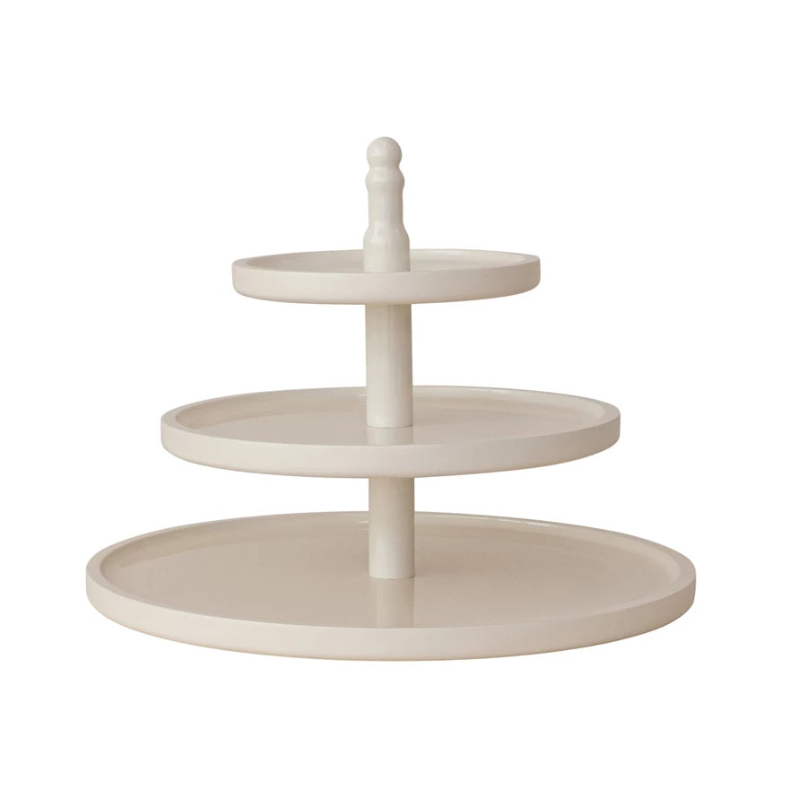 White 3-Tiered Serving Tray
