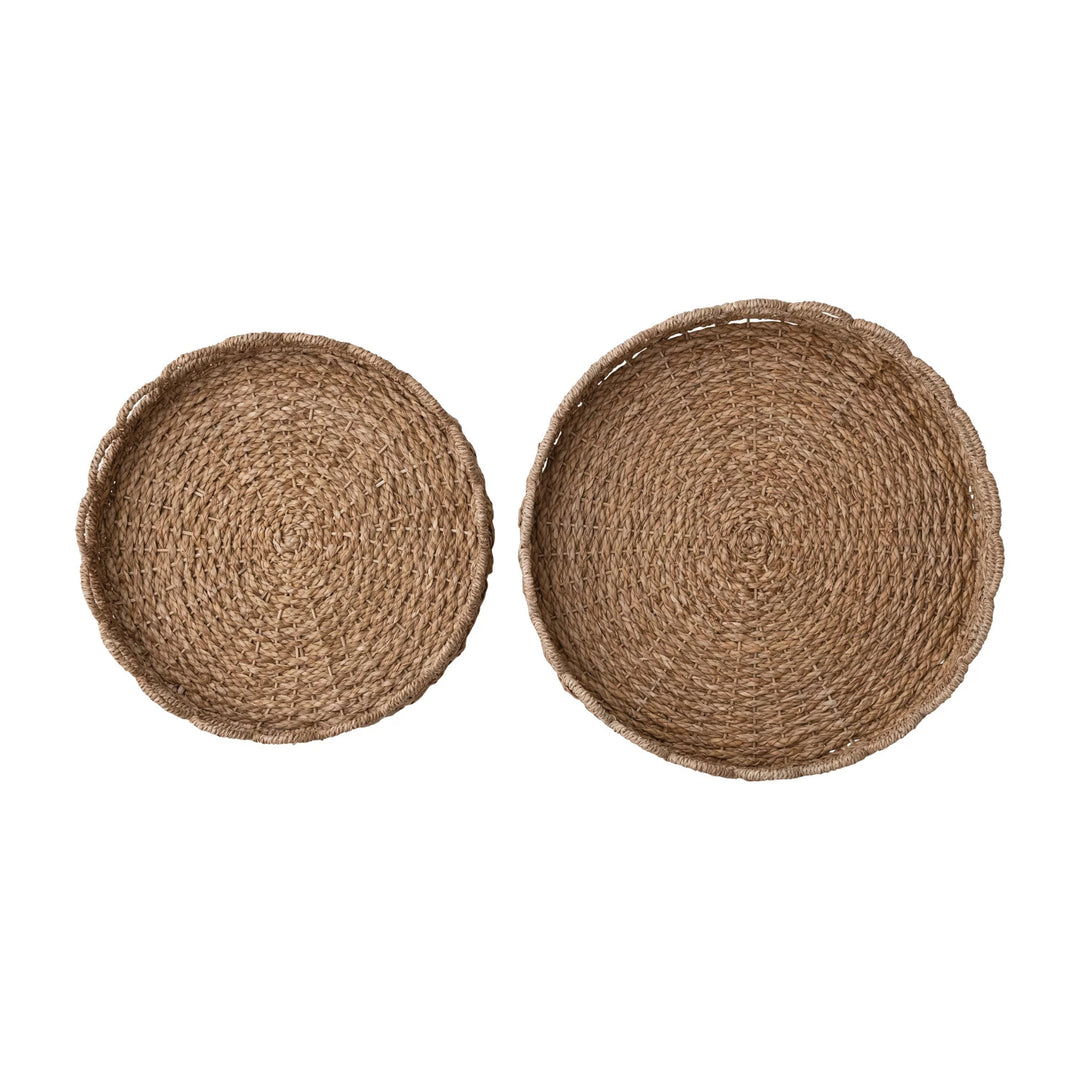 Seagrass Scalloped Tray