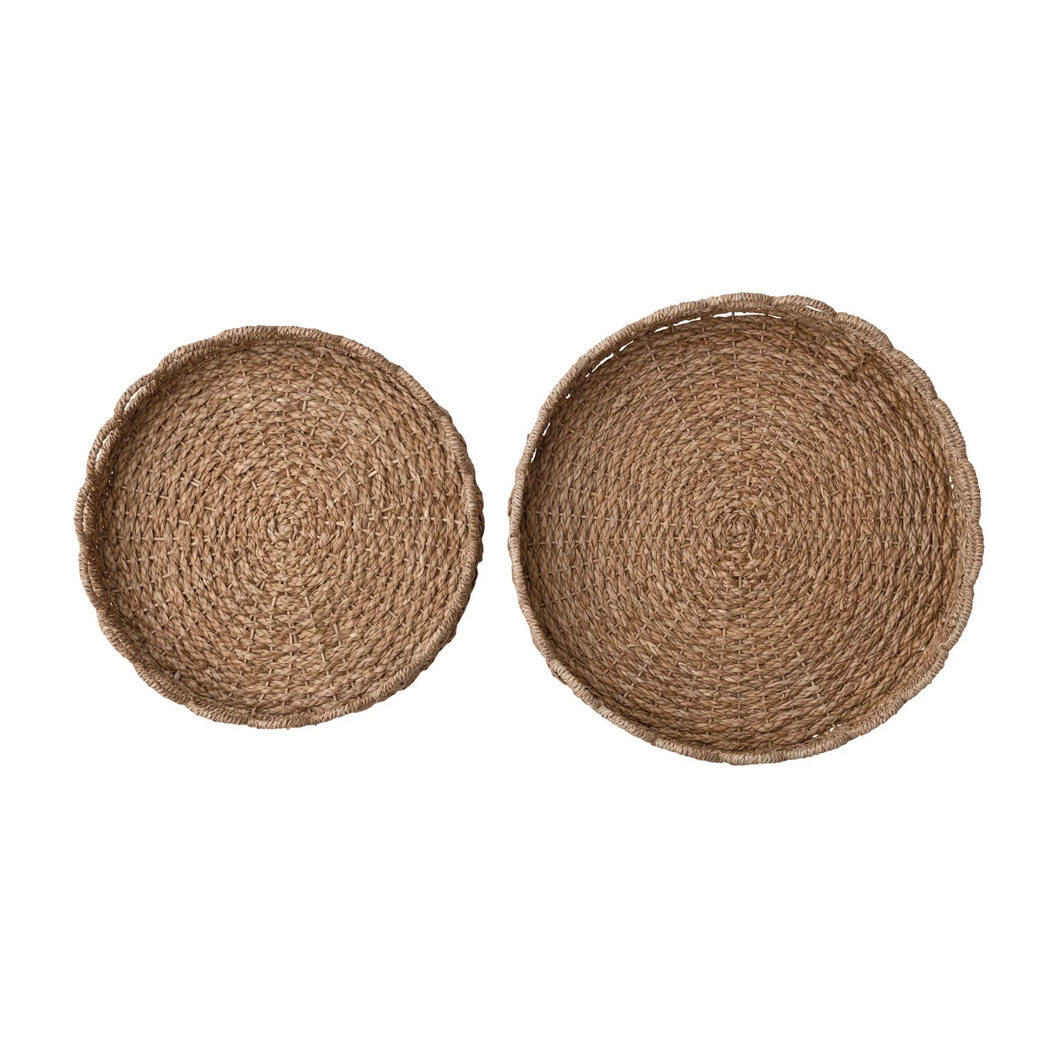 Seagrass Scalloped Tray