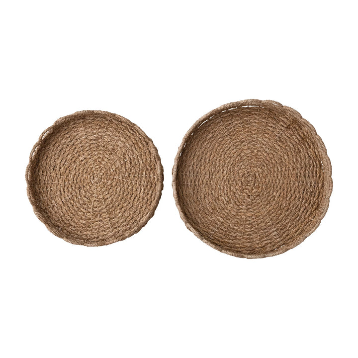 Seagrass Scalloped Tray