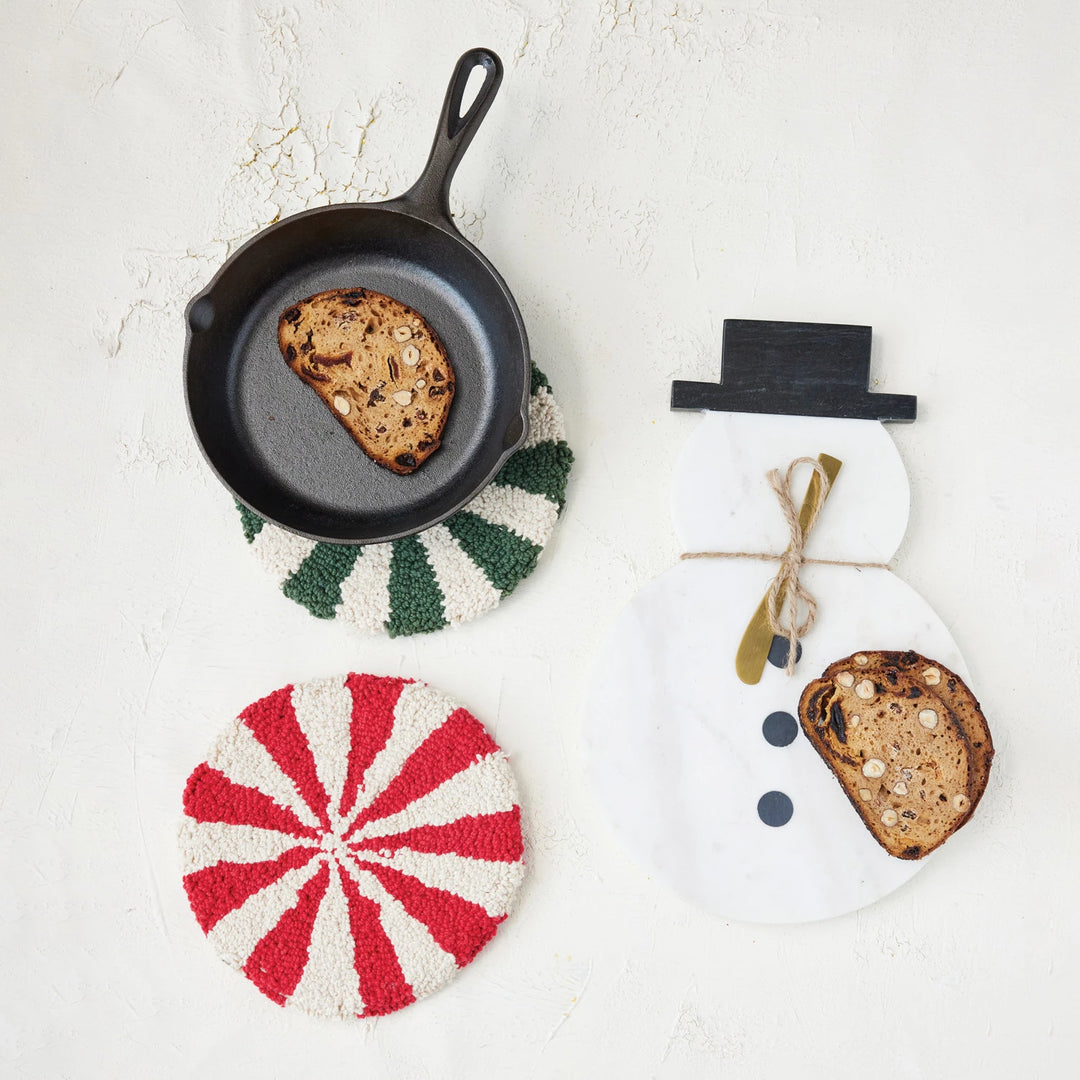 Cotton Tufted Candy Shaped Trivet