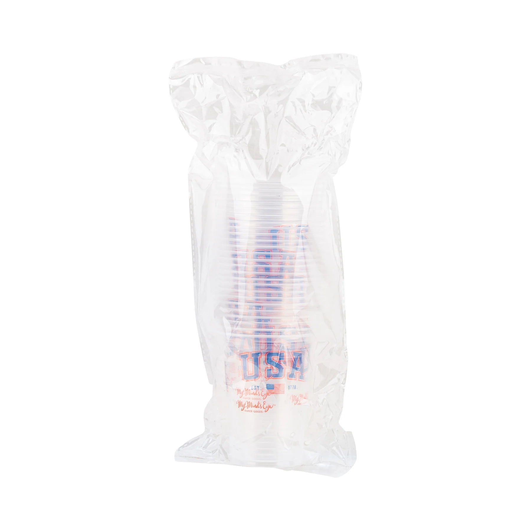 USA Clear Plastic Cups Set