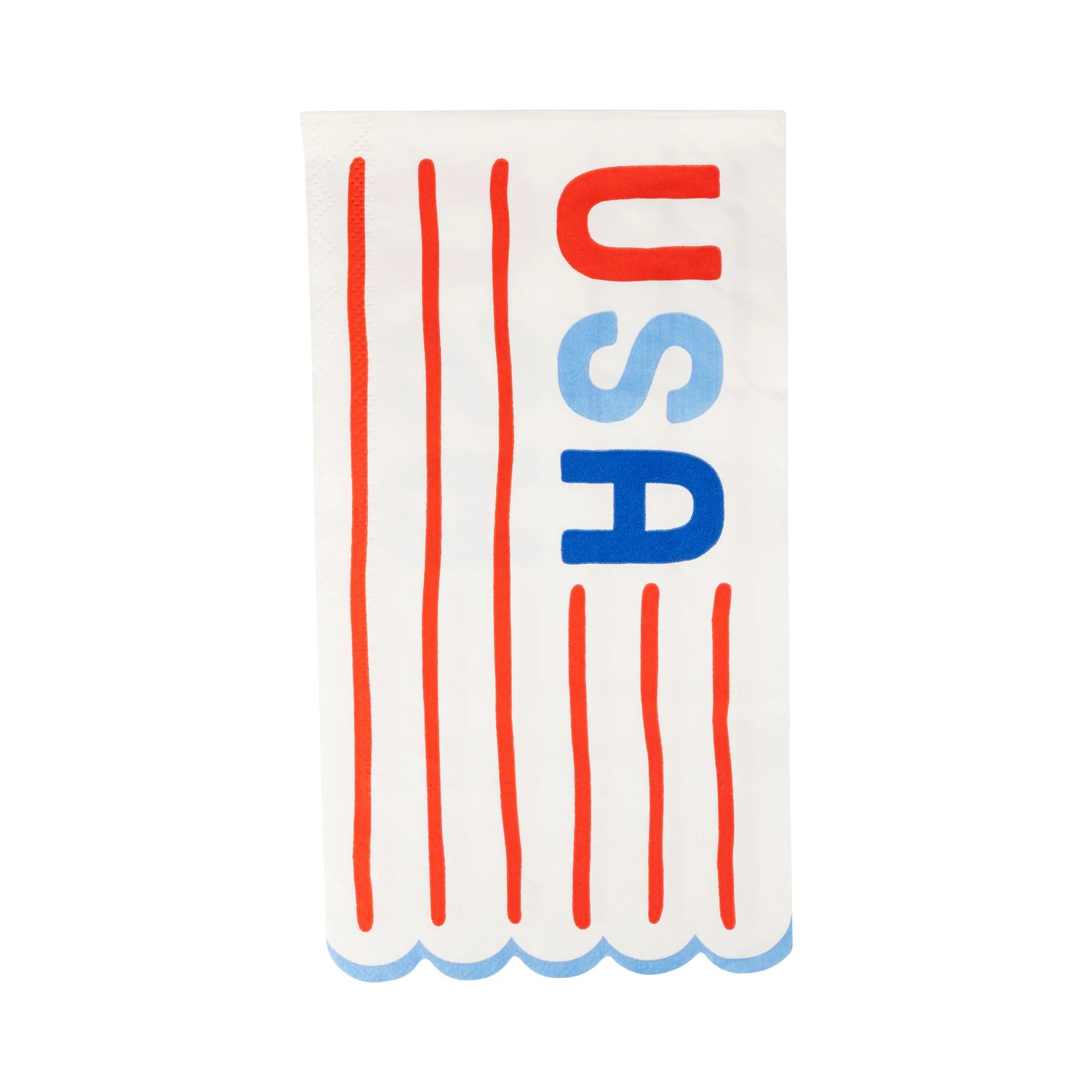 USA Striped Scallop Napkin