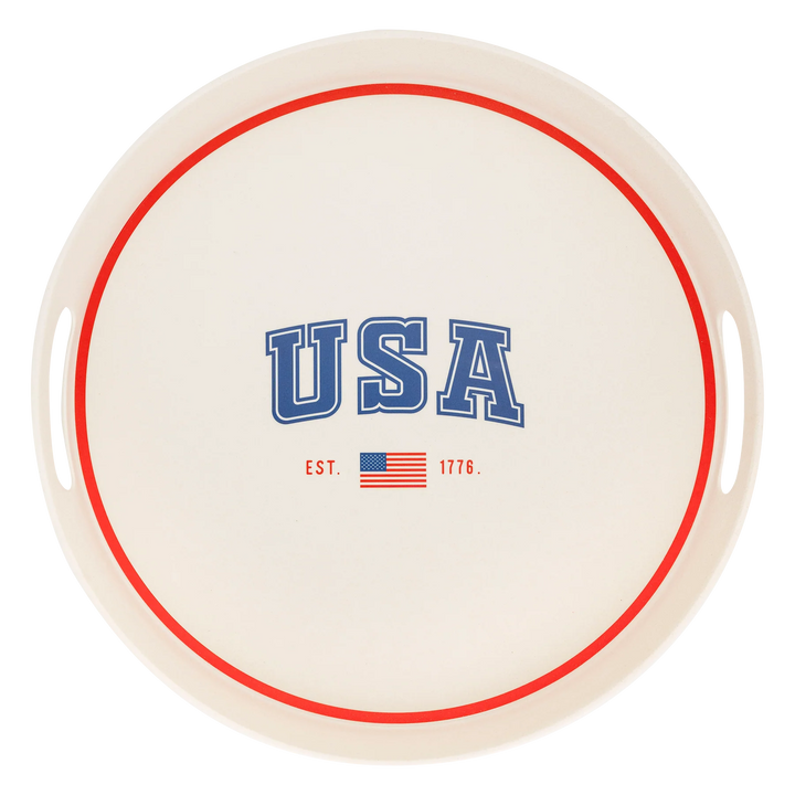 USA Round Serving Tray