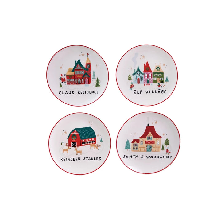 North Pole Village Plate