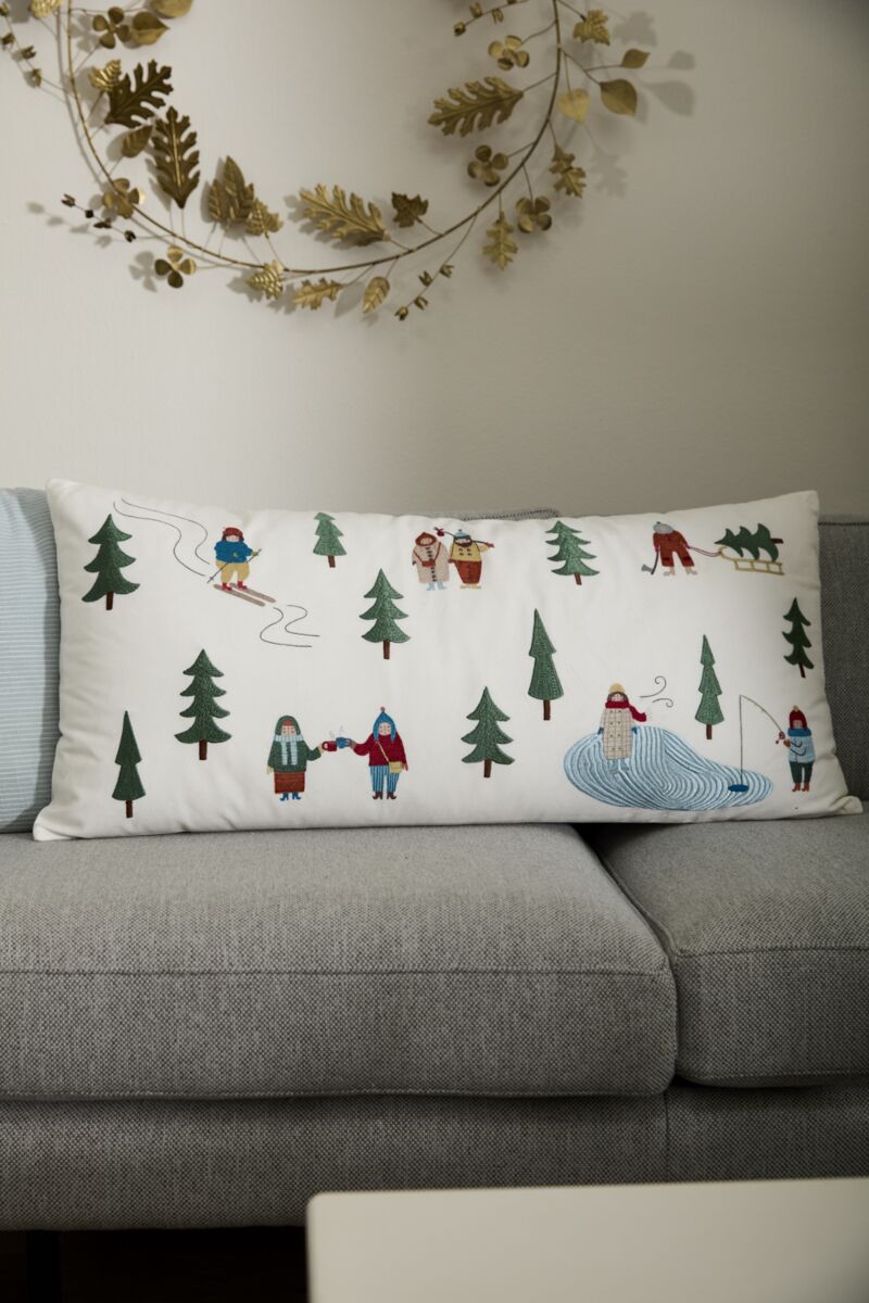 Christmas Villagers Pillow