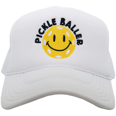 Pickle Baller Trucker Hat All White