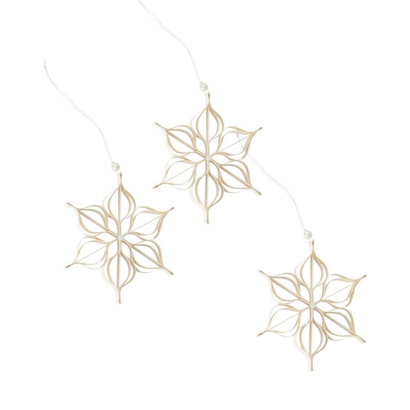 White Yule Paper Ornament