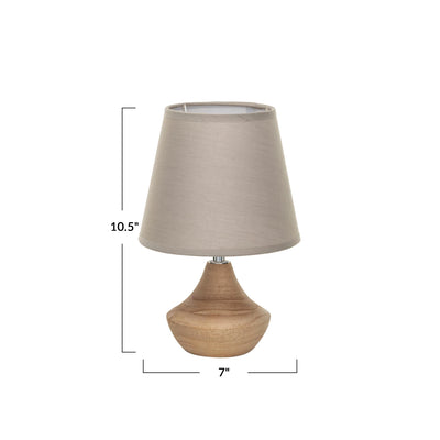 Eucalyptus Wood Table Lamp