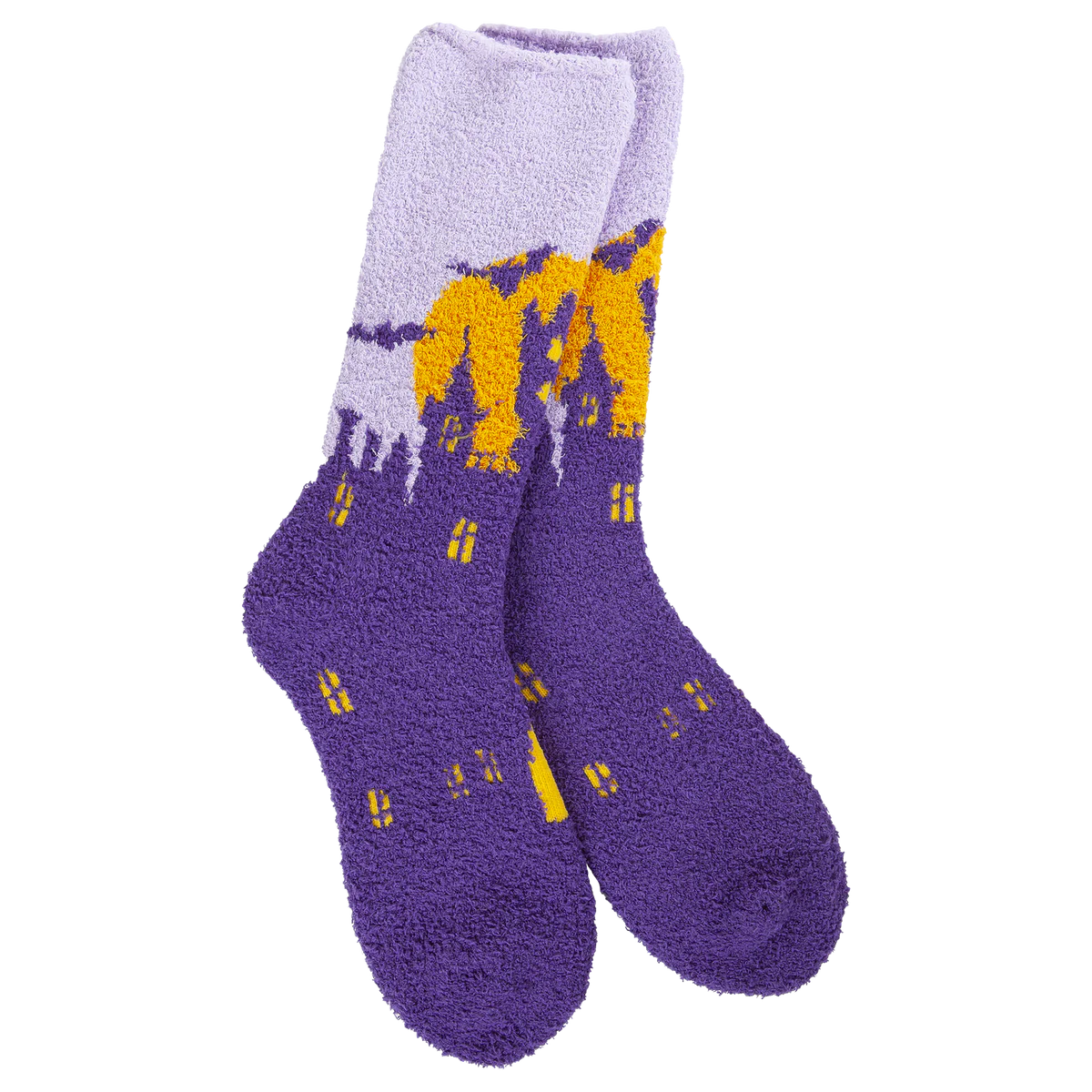 World's Softest Socks Holiday Fall Cozy Crew - Haunted Hotel