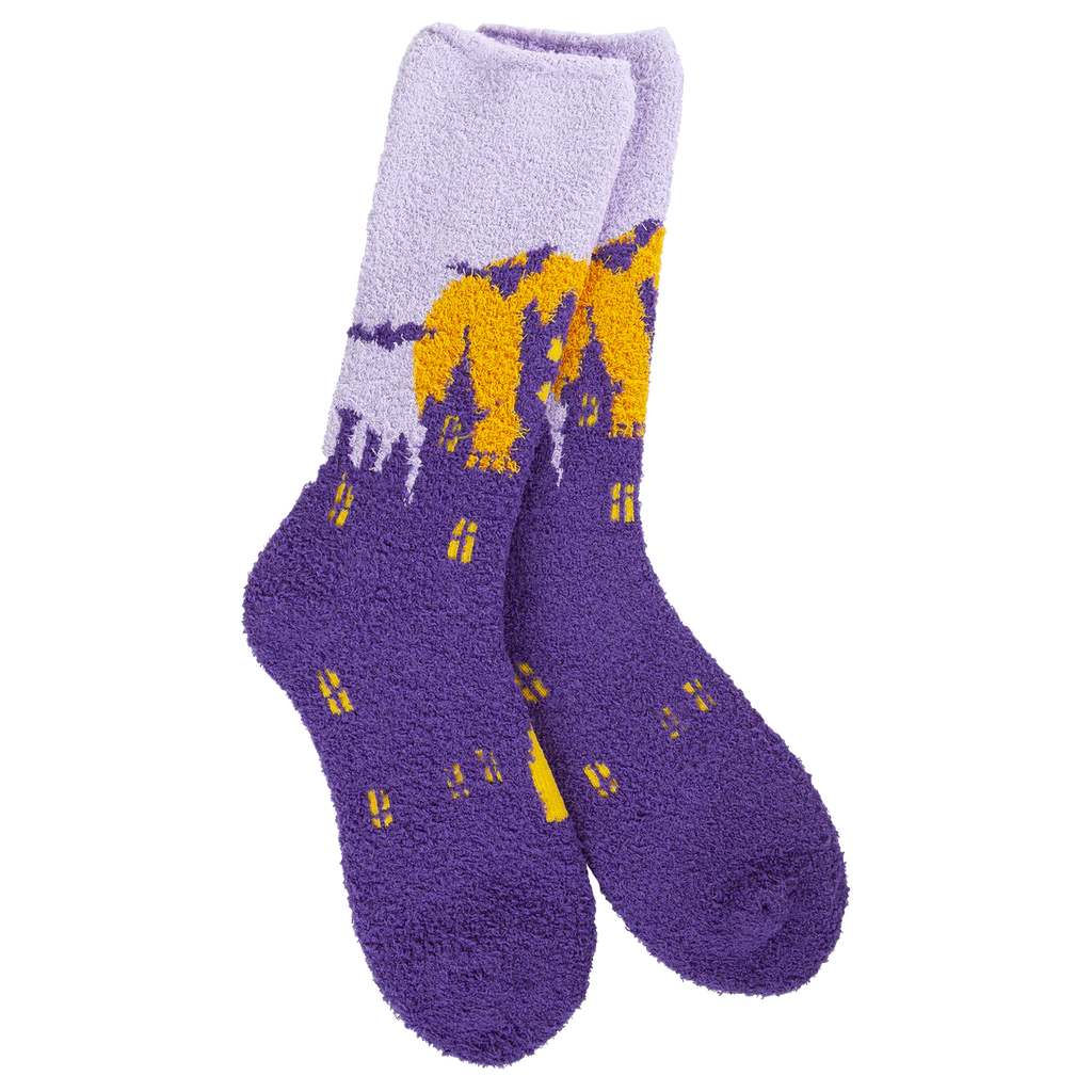 World's Softest Socks Holiday Fall Cozy Crew - Haunted Hotel