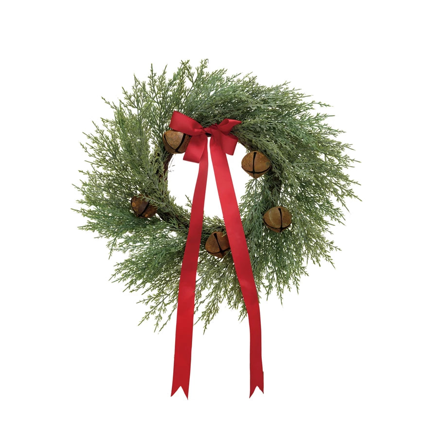Holiday Wreath with Bells