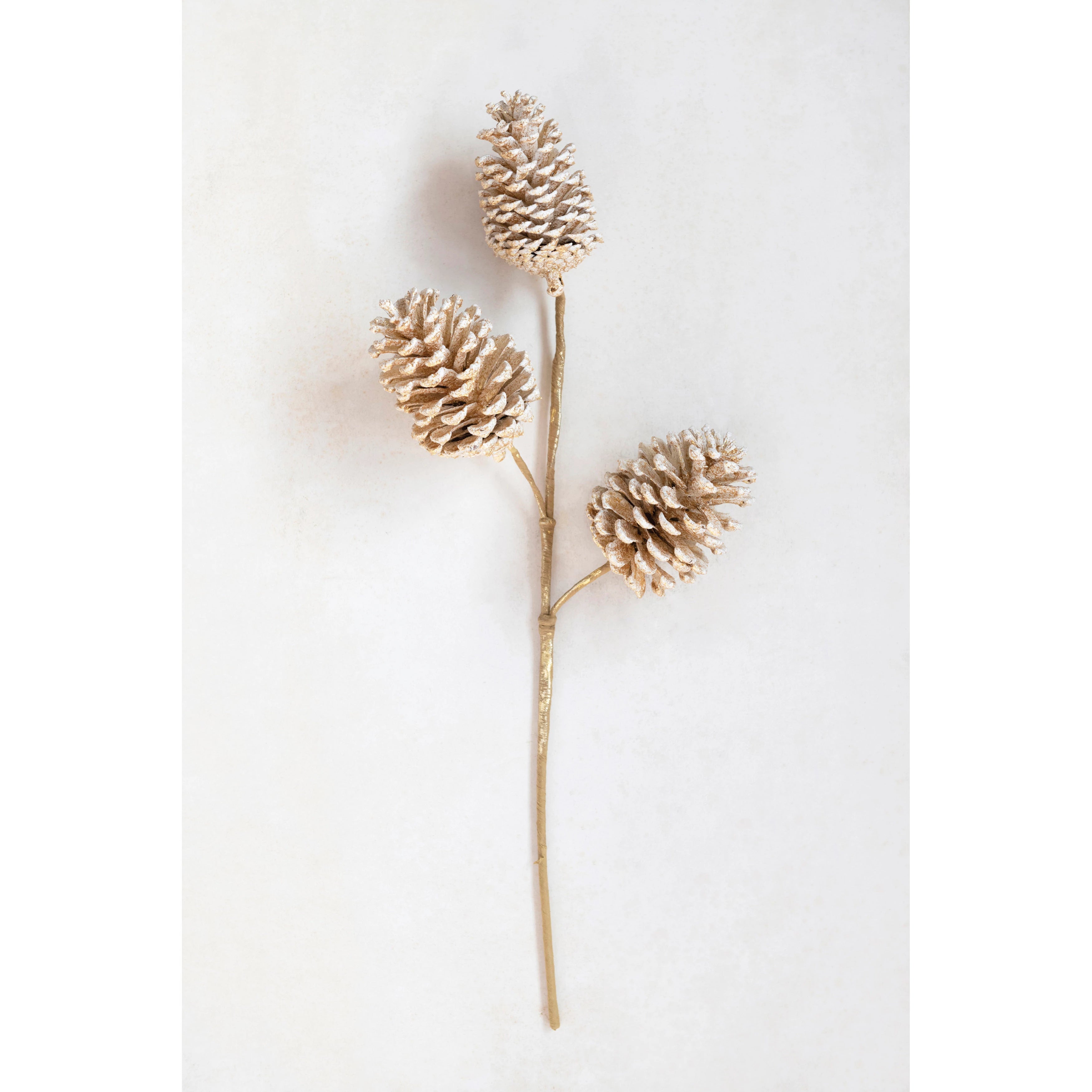 Pinecone Pick, Cream and Gold