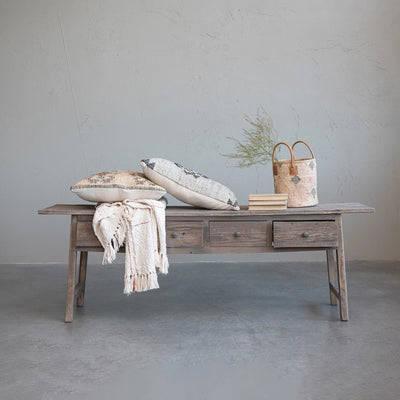 Reclaimed Pine Wood Console Table