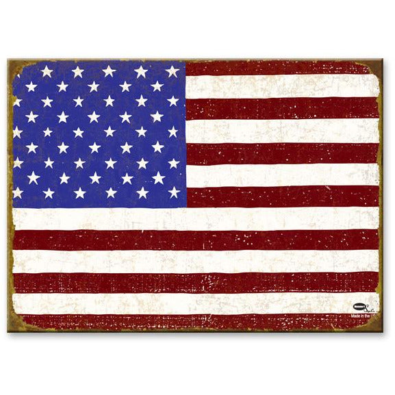 American Flag-Vintage Wood Sign