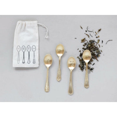 Brass Spoons with Engraved Saying