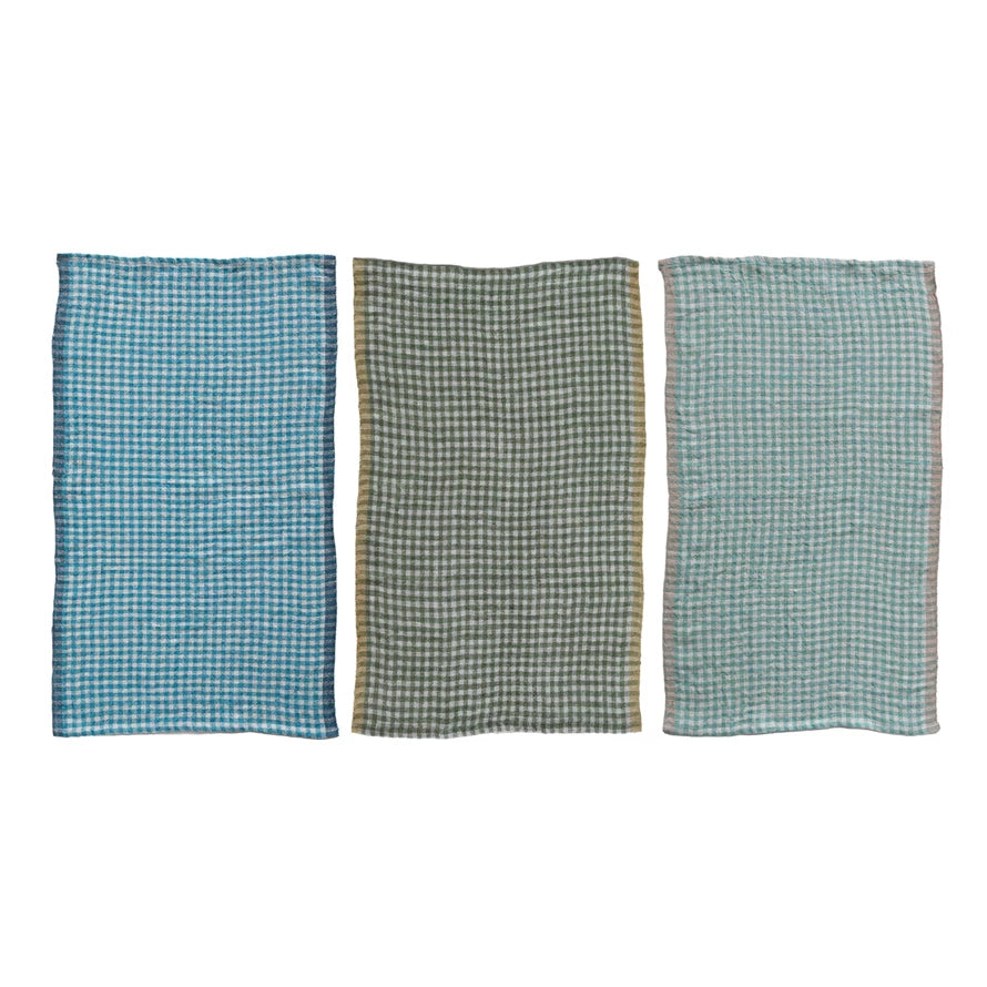 gingham tea towels