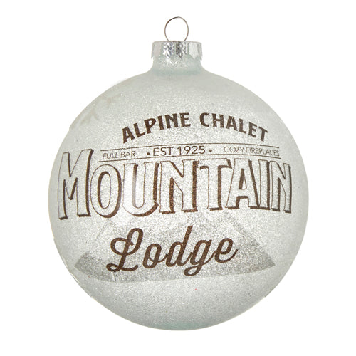 Mountain Lodge Ball Ornament
