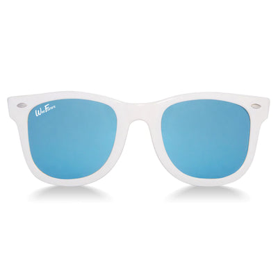 WeeFarers Polarized Sunglasses White with Sky Blue