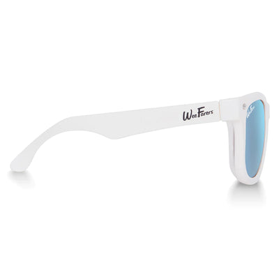 WeeFarers Polarized Sunglasses White with Sky Blue
